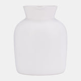 Cer, 8" Pitcher Vase, White