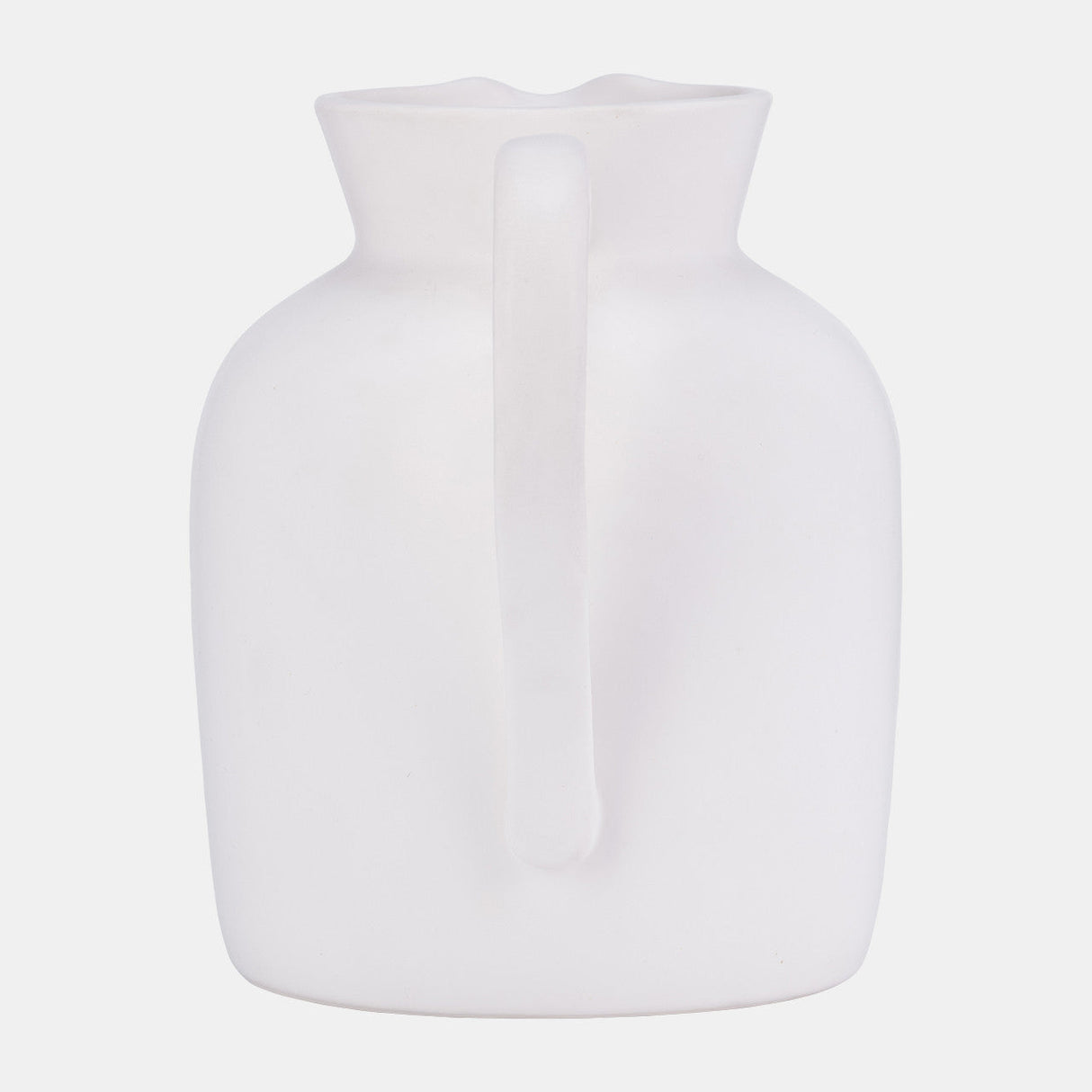 Cer, 8" Pitcher Vase, White