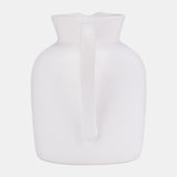 Cer, 8" Pitcher Vase, White