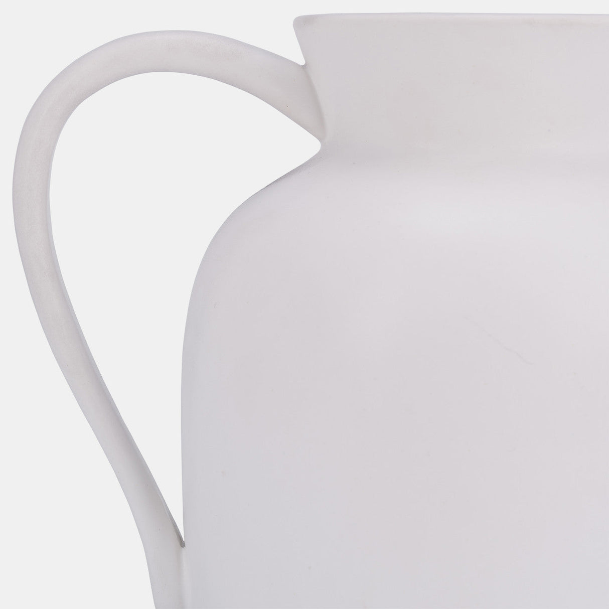 Cer, 8" Pitcher Vase, White