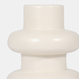 Cer, 8" Three Ribbed Vase, Cotton