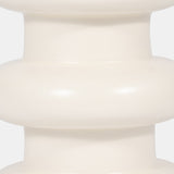 Cer, 8" Three Ribbed Vase, Cotton