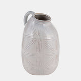 Cer, 8" Tribal Pitcher, Ivory