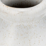 Cer, 9" Dimpled Vase, Oatmeal