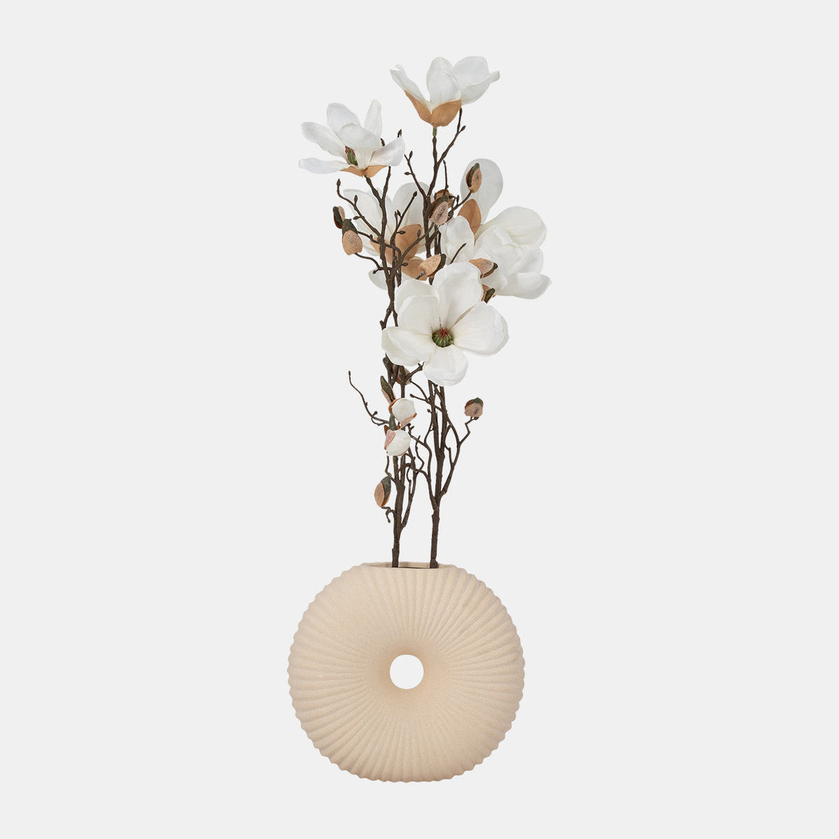 Cer, 9" Donut Hole Vase, Cotton