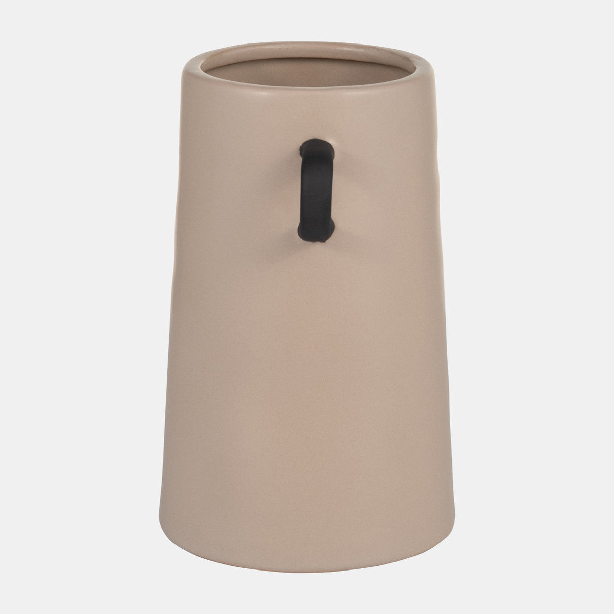 Cer, 9"h Eared Vase, Irish Cream