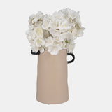 Cer, 9"h Eared Vase, Irish Cream