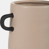 Cer, 9"h Eared Vase, Irish Cream