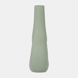 Cer, 9" Open Cut-out Nomad Vase, Dark Sage