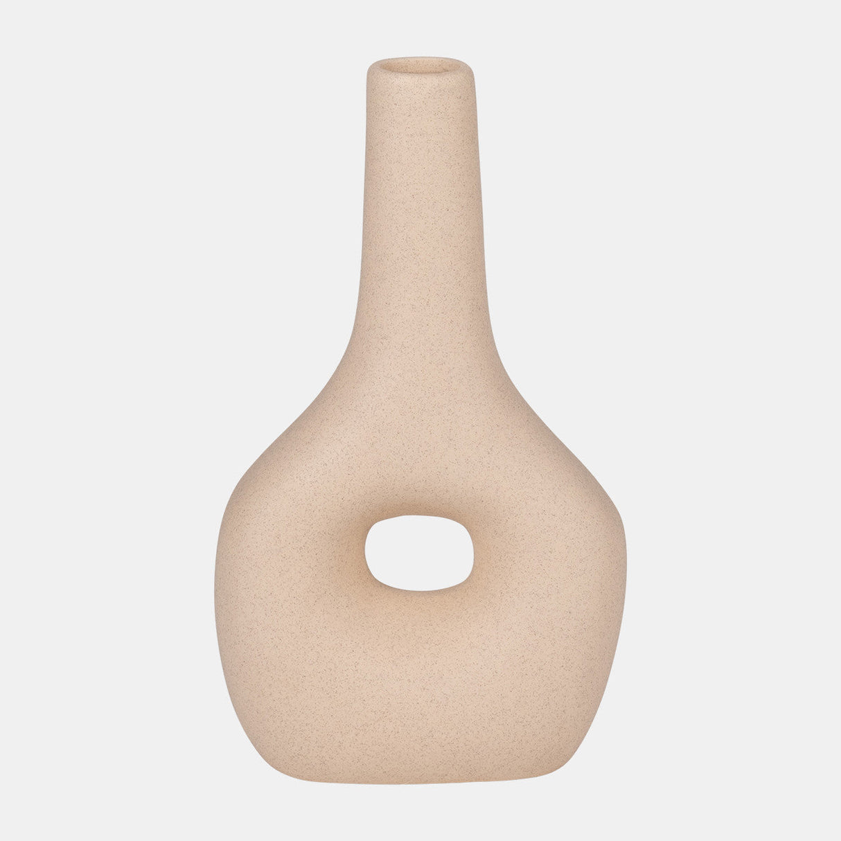 Cer, 9" Open Cut-out Nomad Vase, Ivory