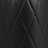 Cer, 9" Plaid Textured Vase, Black