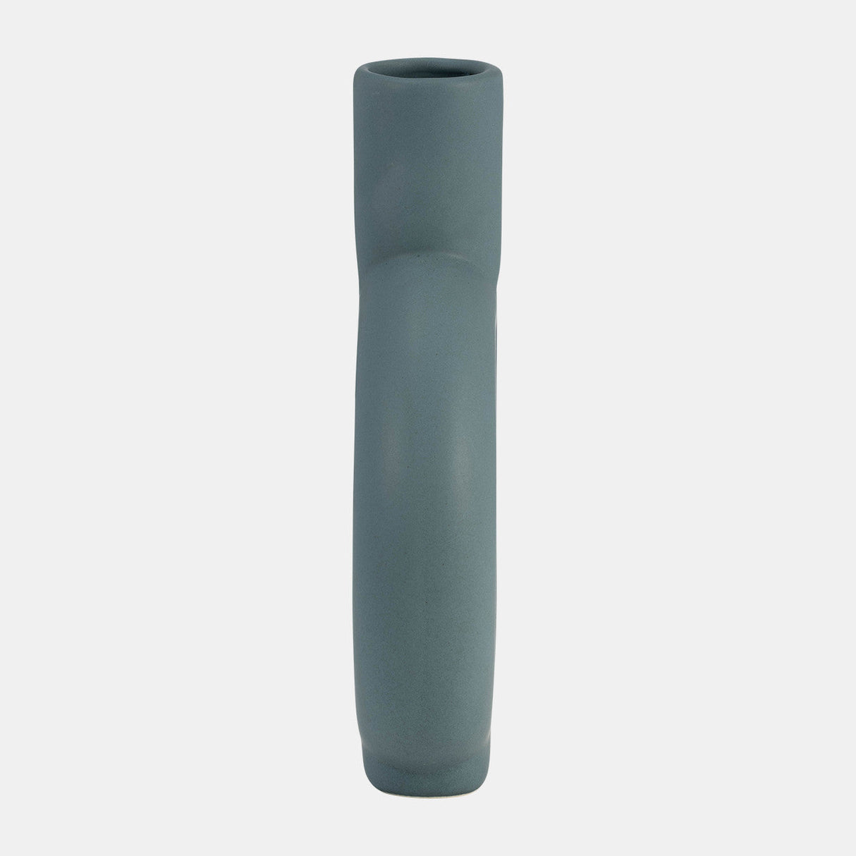 Cer, 9" Round Cut-out Vase, Deep Teal