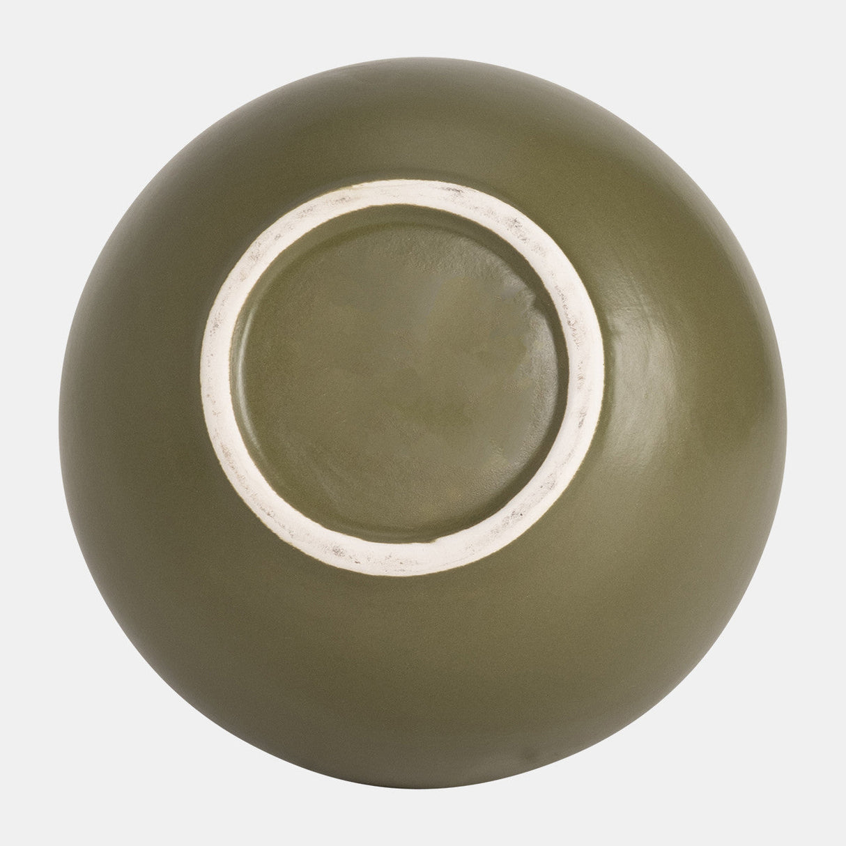 Cer,9",vase,olive