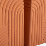 Cer, S/2 13x10" Arches Bookends, Terracotta