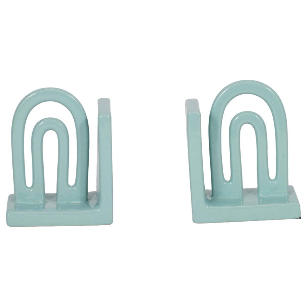 Cer,s/2 6" Arch Bookends, Mint