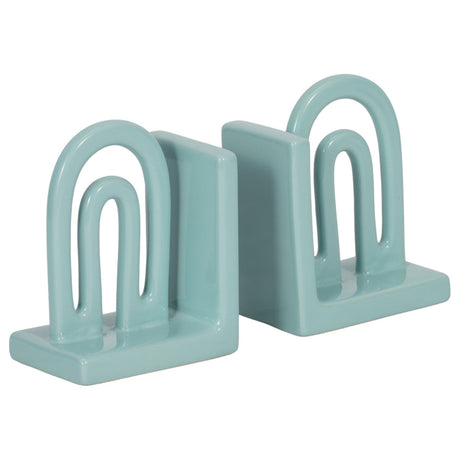 Cer,s/2 6" Arch Bookends, Mint