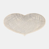 Cer, S/3 12/13/15" Scratched Heart Plates, Champgn