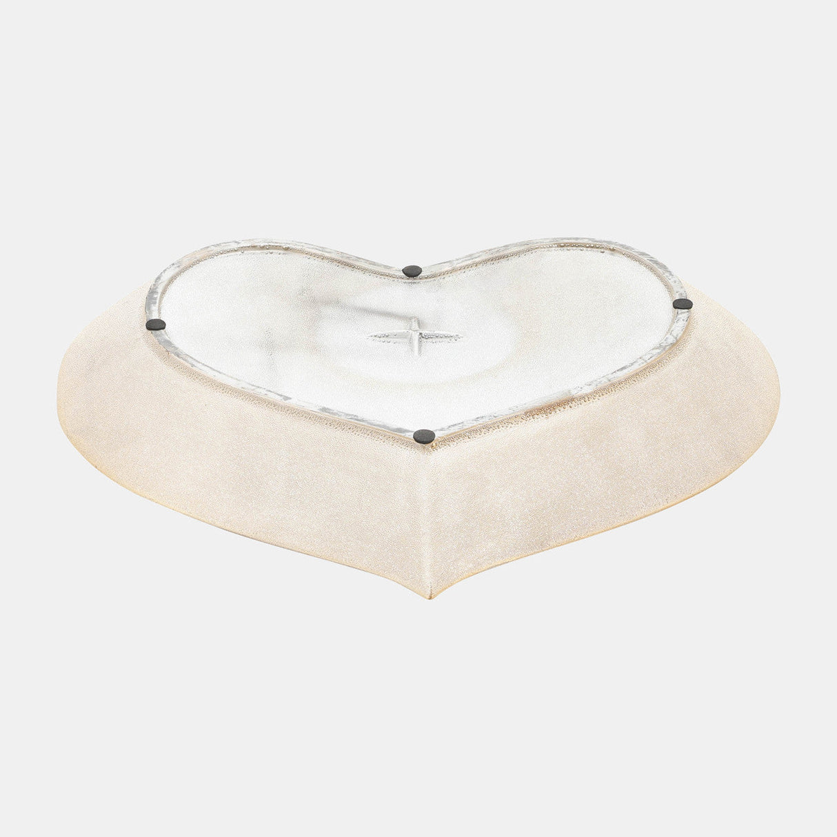 Cer, S/3 12/13/15" Scratched Heart Plates, Champgn