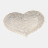 Cer, S/3 12/13/15" Scratched Heart Plates, Champgn