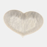 Cer, S/3 12/13/15" Scratched Heart Plates, Champgn