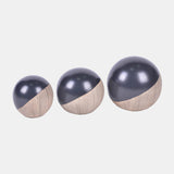 Cer, S/3 4/5/6", 2-tone Orbs, Cream/blk