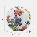 Cer, S/3 4/5/6" Floral Orb, Multi