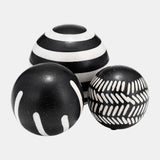 Cer, S/3 4/5/6", Tribal Orbs, Blk/ivory