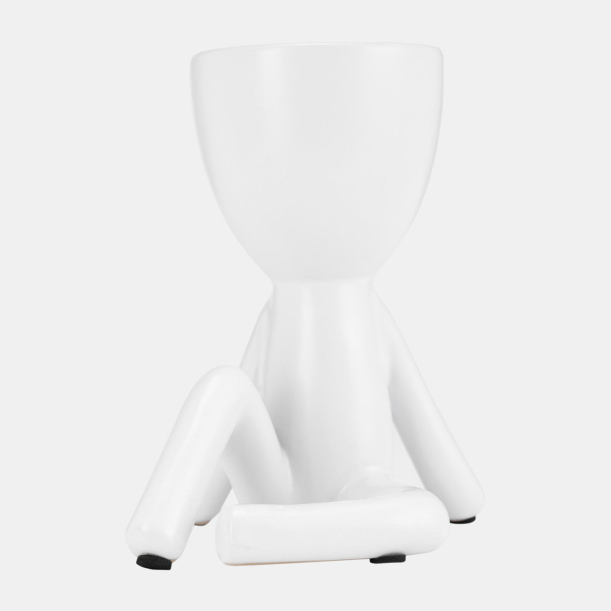 Cer, S/3 8" Sitting Humans, White