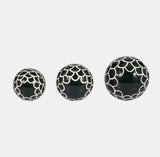 Cer, S/3 Scaly Orbs, 4/5/6" Forest Green