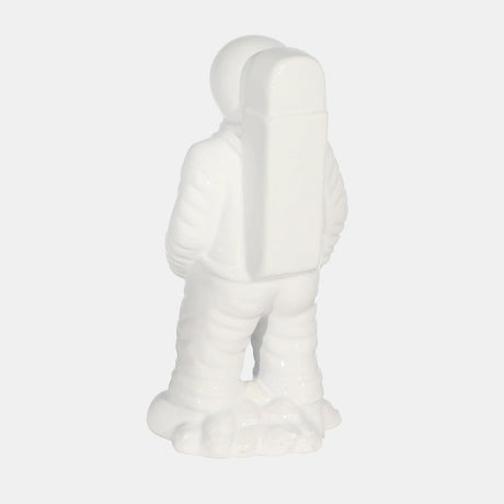 Ceramic 12" Astronaut Statuette, White