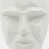 Ceramic, 12" Face Vase, White