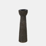 Ceramic 14" Spike Candle Holder Black/gold