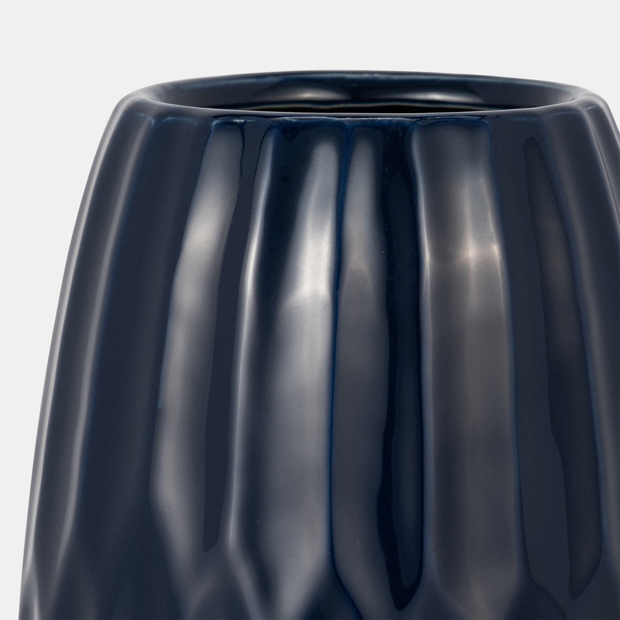 Ceramic 14" Vase, Navy Blue