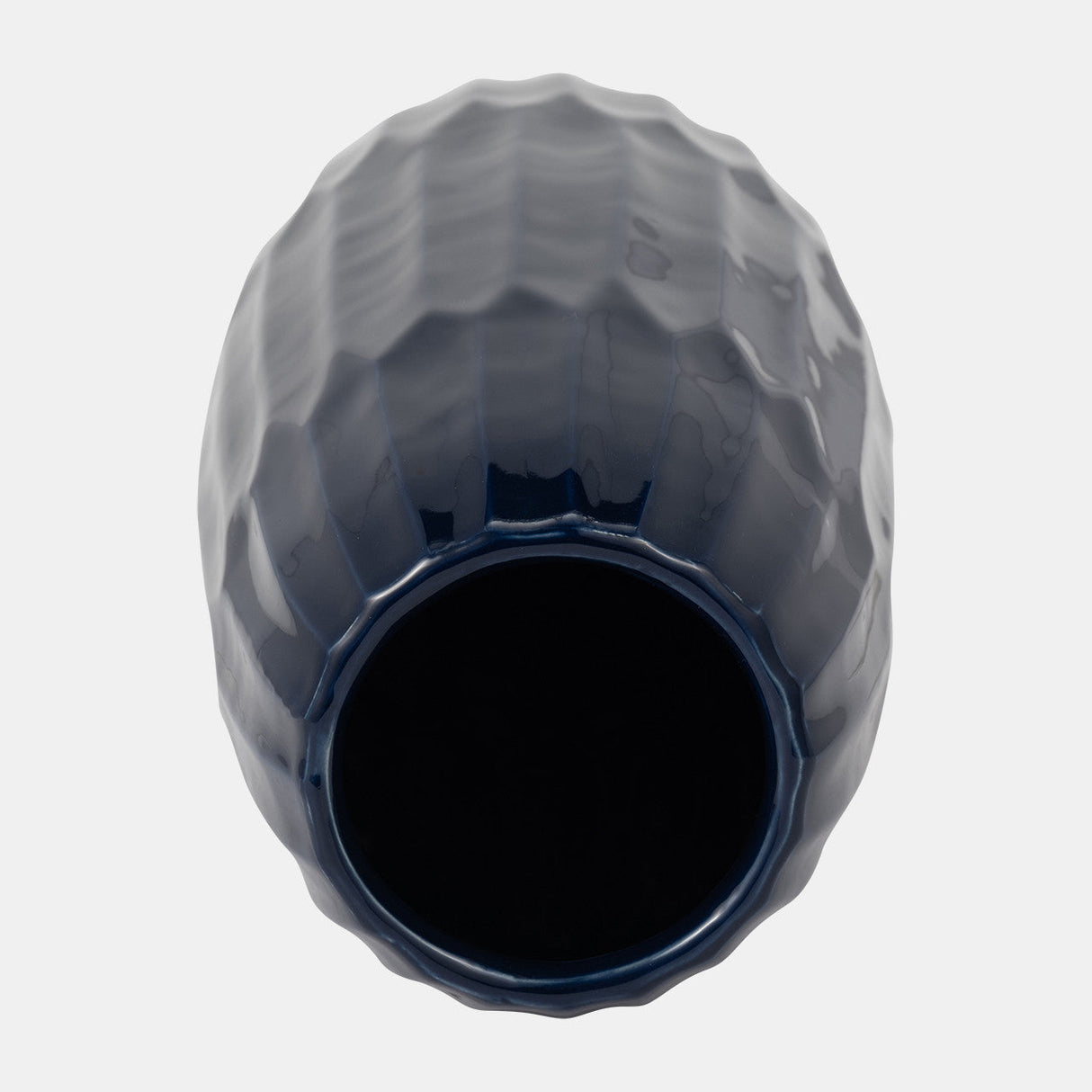 Ceramic 14" Vase, Navy Blue