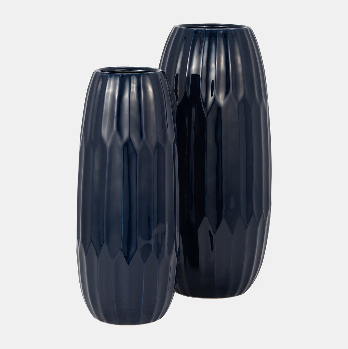 Ceramic 14" Vase, Navy Blue