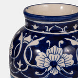 Ceramic, 9" 2-tone Talavera Vase, Yellow/white