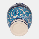 Ceramic, 9" 2-tone Talavera Vase, Yellow/white