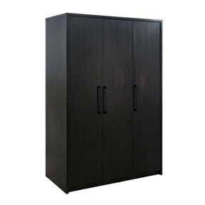Cerda Black 3-door Bedroom Wardrobe Storage Cabinet Armoire by Coaster at Eve Furniture