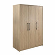 Cerda Latte 3-door Bedroom Wardrobe Storage Cabinet Armoire by Coaster at Eve Furniture