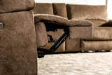 Cerelia Brown Modular Power Reclining Sectional by Furniture of America at Eve Furniture