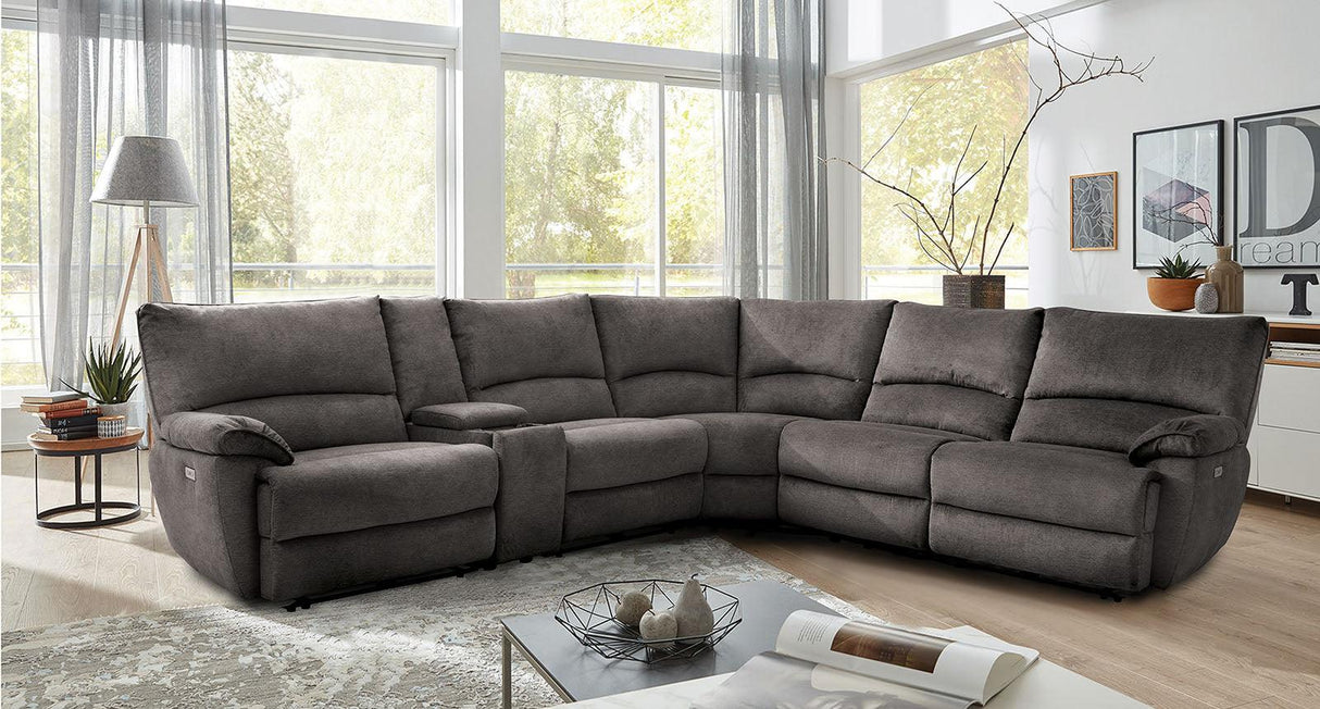 Cerelia Gray Modular Power Reclining Sectional by Furniture of America at Eve Furniture