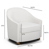 Cettie Performance Velvet Accent Chair by TOV Furniture at Eve Furniture