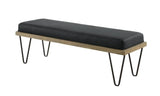 Chad Dark Blue Upholstered Bench with Hairpin Legs by Coaster at Eve Furniture