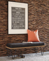 Chad Dark Blue Upholstered Bench with Hairpin Legs by Coaster at Eve Furniture