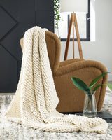 Chaddon Ivory Throw by Ashley at Eve Furniture