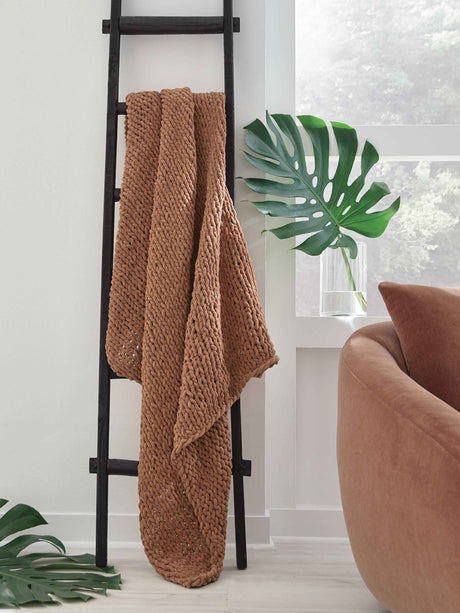 Chaddon Sienna Throw by Ashley at Eve Furniture