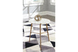 Chadton White/Gold Finish Accent Table by Ashley at Eve Furniture