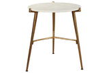 Chadton White/Gold Finish Accent Table by Ashley at Eve Furniture