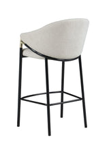Chadwick Beige and Glossy Black Sloped Arm Bar Stools, Set of 2 by Coaster at Eve Furniture