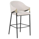 Chadwick Beige Fabric Upholstered Bar Chair (Set of 2) by Coaster at Eve Furniture
